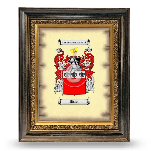 Hisler Coat of Arms Framed - Heirloom