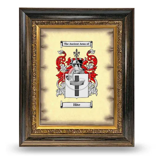 Hite Coat of Arms Framed - Heirloom