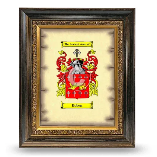 Hoben Coat of Arms Framed - Heirloom