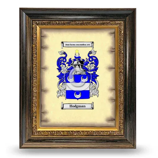 Hodgman Coat of Arms Framed - Heirloom