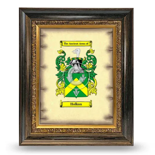 Holkan Coat of Arms Framed - Heirloom