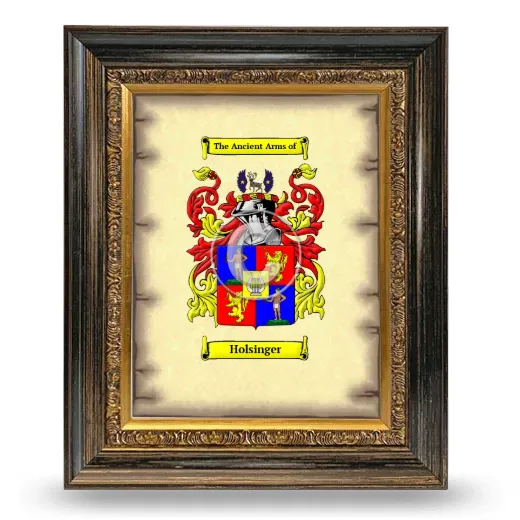 Holsinger Coat of Arms Framed - Heirloom
