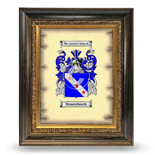 Honeychurch Coat of Arms Framed - Heirloom