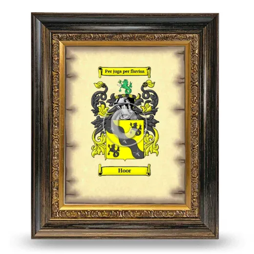 Hoor Coat of Arms Framed - Heirloom