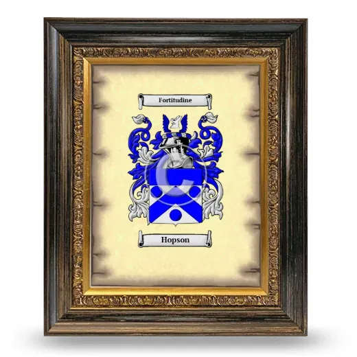 Hopson Coat of Arms Framed - Heirloom