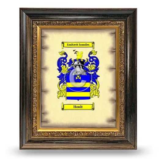 Hoult Coat of Arms Framed - Heirloom