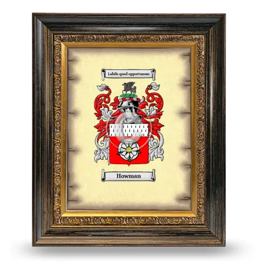 Howman Coat of Arms Framed - Heirloom