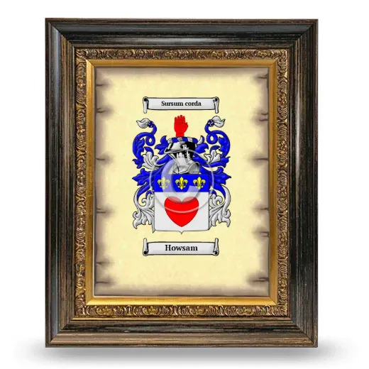 Howsam Coat of Arms Framed - Heirloom
