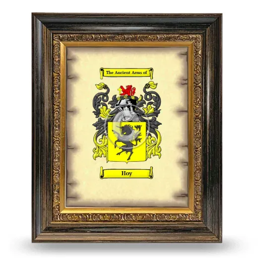 Hoy Coat of Arms Framed - Heirloom