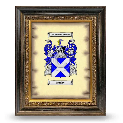 Huday Coat of Arms Framed - Heirloom