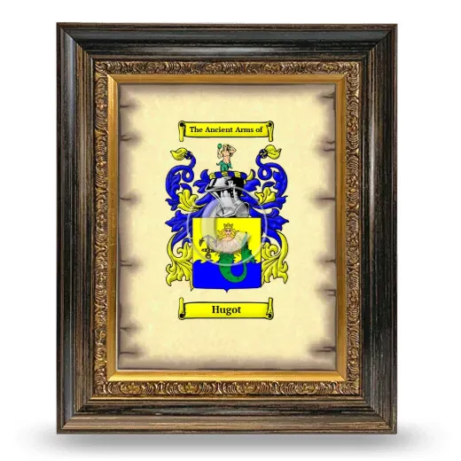 Hugot Coat of Arms Framed - Heirloom