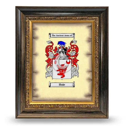 Huie Coat of Arms Framed - Heirloom