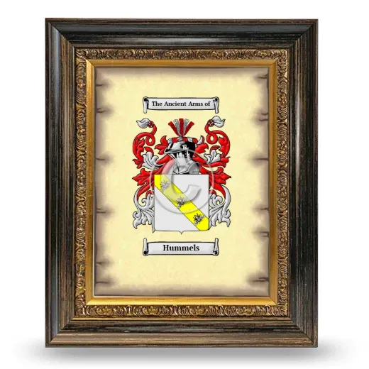 Hummels Coat of Arms Framed - Heirloom