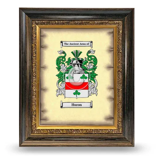 Huron Coat of Arms Framed - Heirloom