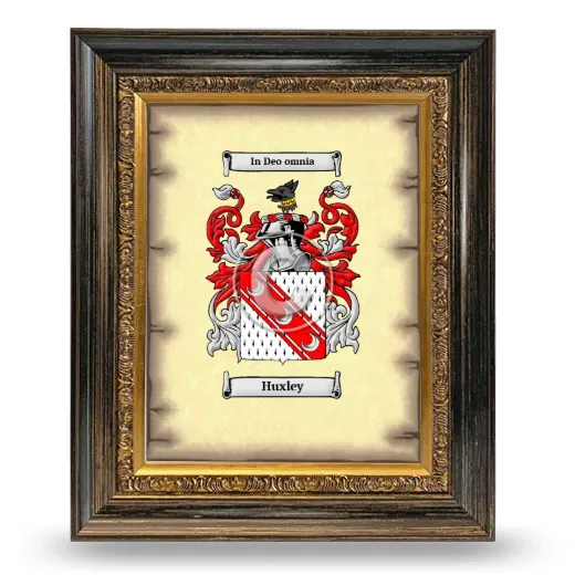 Huxley Coat of Arms Framed - Heirloom