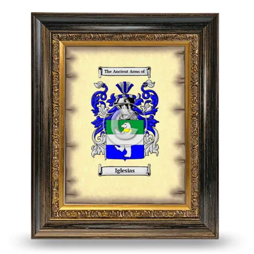 Iglesias Coat of Arms Framed - Heirloom