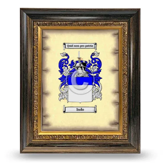 Indo Coat of Arms Framed - Heirloom