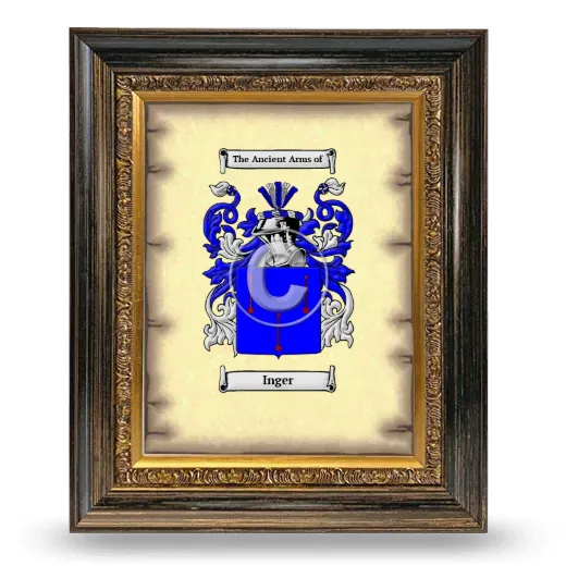 Inger Coat of Arms Framed - Heirloom