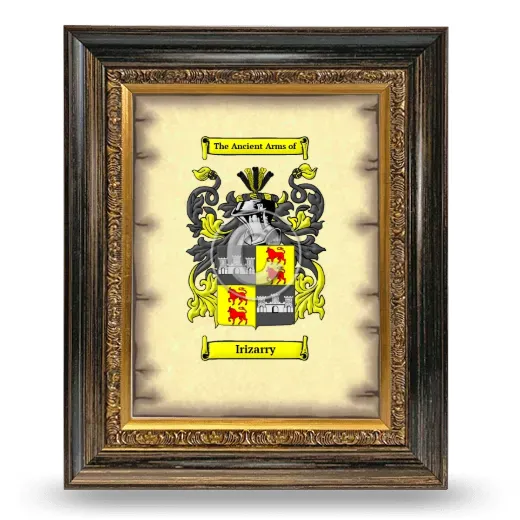 Irizarry Coat of Arms Framed - Heirloom
