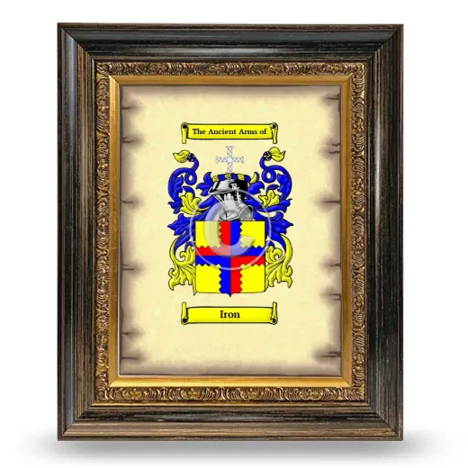 Iron Coat of Arms Framed - Heirloom