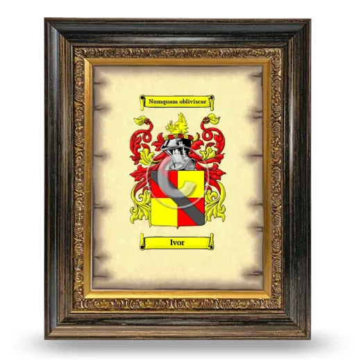 Ivor Coat of Arms Framed - Heirloom