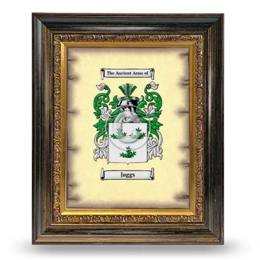 Jaggs Coat of Arms Framed - Heirloom