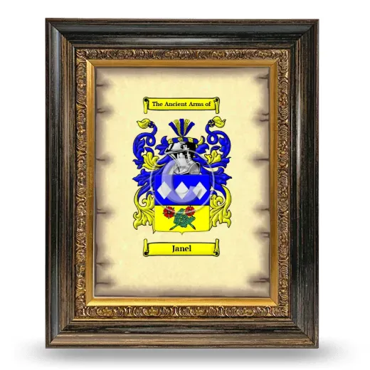 Janel Coat of Arms Framed - Heirloom