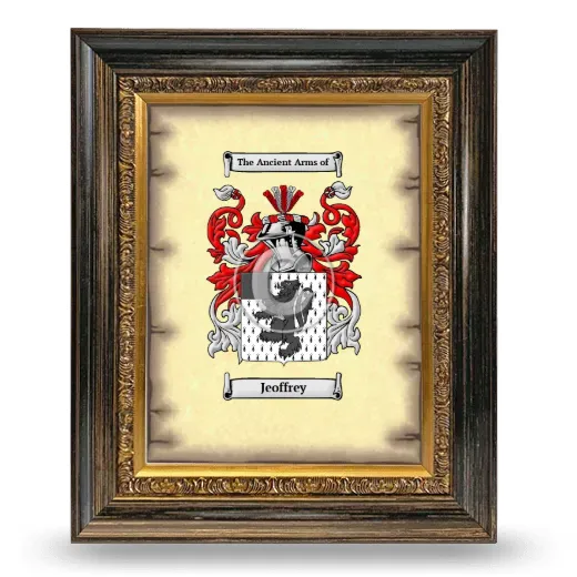 Jeoffrey Coat of Arms Framed - Heirloom