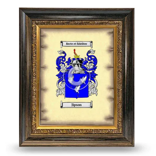 Jipson Coat of Arms Framed - Heirloom