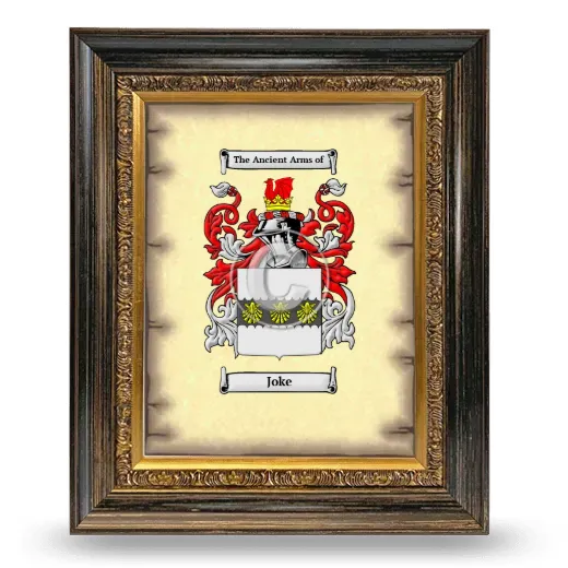 Joke Coat of Arms Framed - Heirloom