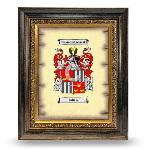 Julian Coat of Arms Framed - Heirloom