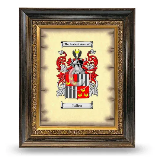 Julien Coat of Arms Framed - Heirloom
