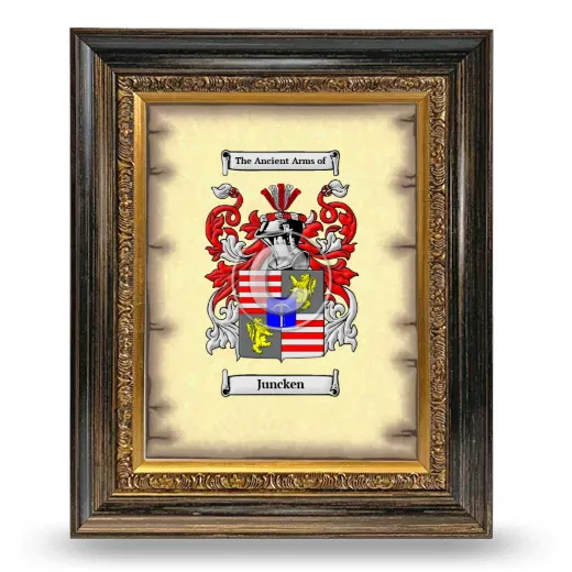 Juncken Coat of Arms Framed - Heirloom