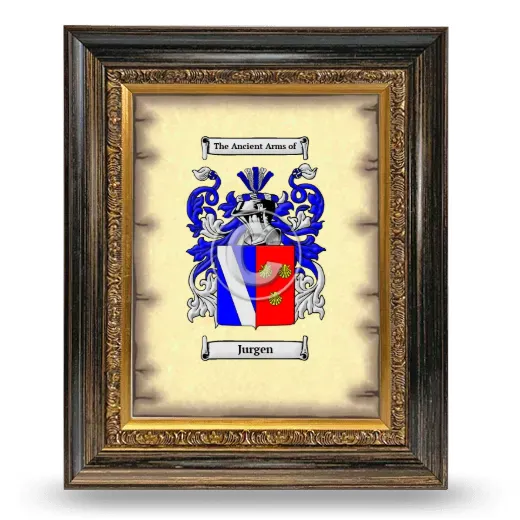 Jurgen Coat of Arms Framed - Heirloom