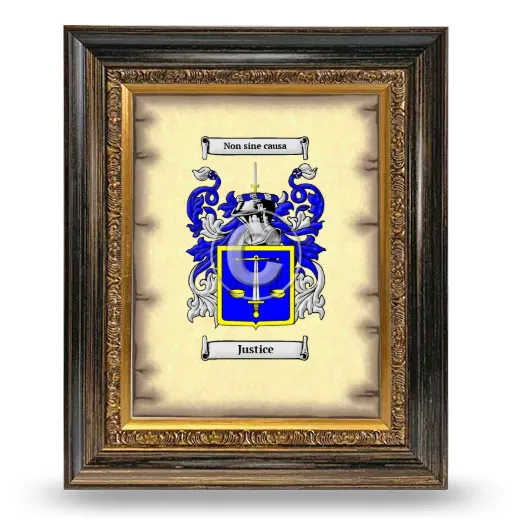 Justice Coat of Arms Framed - Heirloom