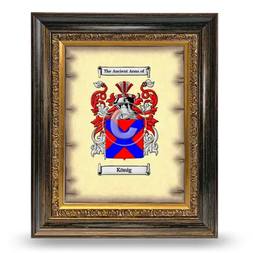 König Coat of Arms Framed - Heirloom