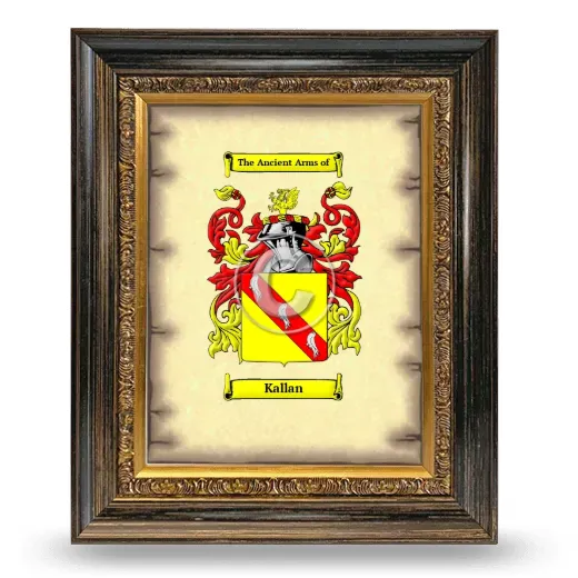 Kallan Coat of Arms Framed - Heirloom