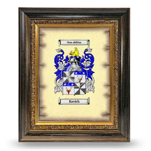 Kavich Coat of Arms Framed - Heirloom