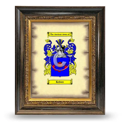 Keiver Coat of Arms Framed - Heirloom