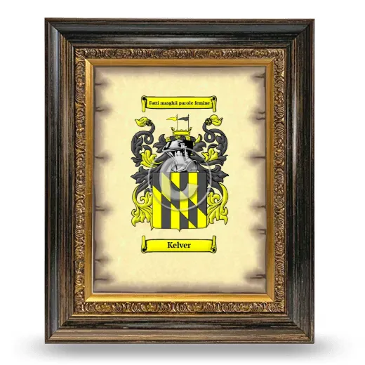 Kelver Coat of Arms Framed - Heirloom