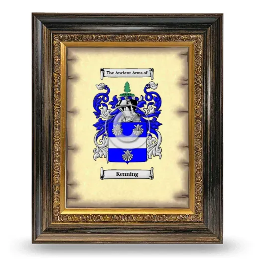 Kenning Coat of Arms Framed - Heirloom