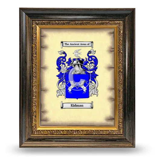 Kidman Coat of Arms Framed - Heirloom