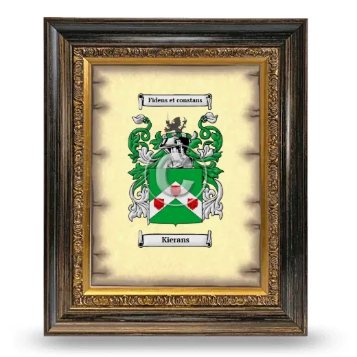 Kierans Coat of Arms Framed - Heirloom