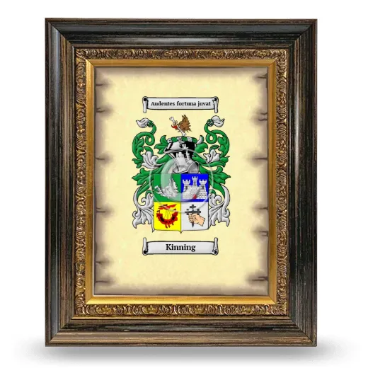 Kinning Coat of Arms Framed - Heirloom