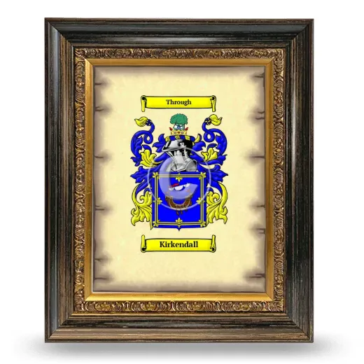 Kirkendall Coat of Arms Framed - Heirloom