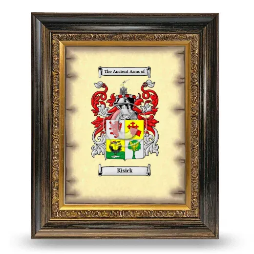 Kisick Coat of Arms Framed - Heirloom