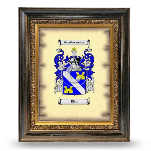 Kito Coat of Arms Framed - Heirloom