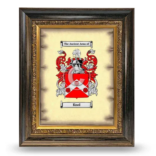 Knol Coat of Arms Framed - Heirloom