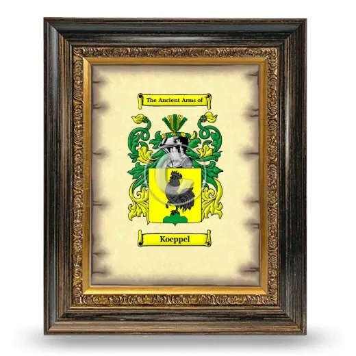 Koeppel Coat of Arms Framed - Heirloom