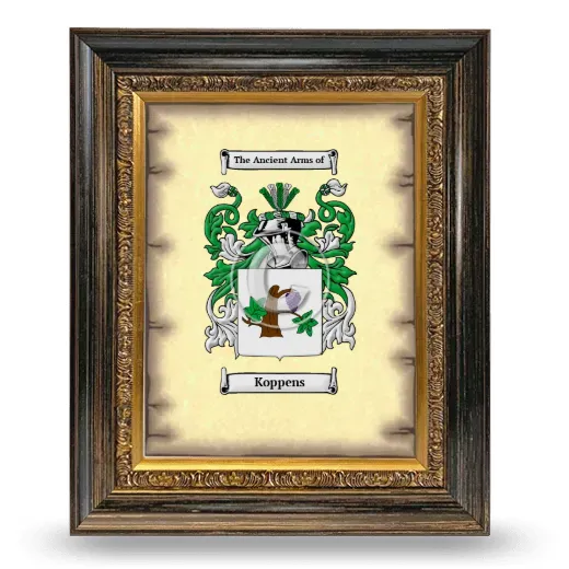 Koppens Coat of Arms Framed - Heirloom
